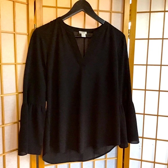 2 for 20! J. Crew factory popover blouse with bell sleeves S - Picture 1 of 6